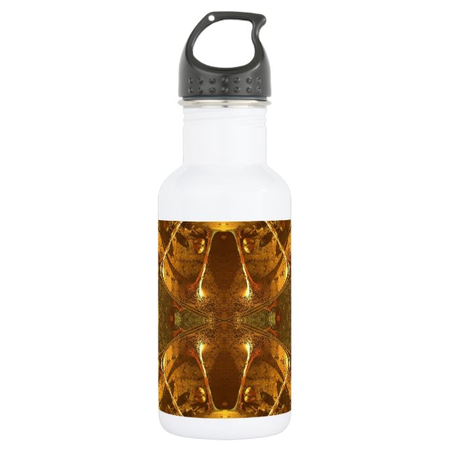 Abstract Gold 532 Ml Water Bottle (Front)