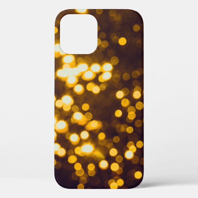 Abstract gold bokeh with black background Case-Mate iPhone case (Back)
