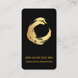 *~* Abstract Gold Brush Reiki Zen Meditation Yoga Business Card