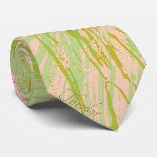 Abstract Gold Butterfly Pink Violet Backgraund Tie