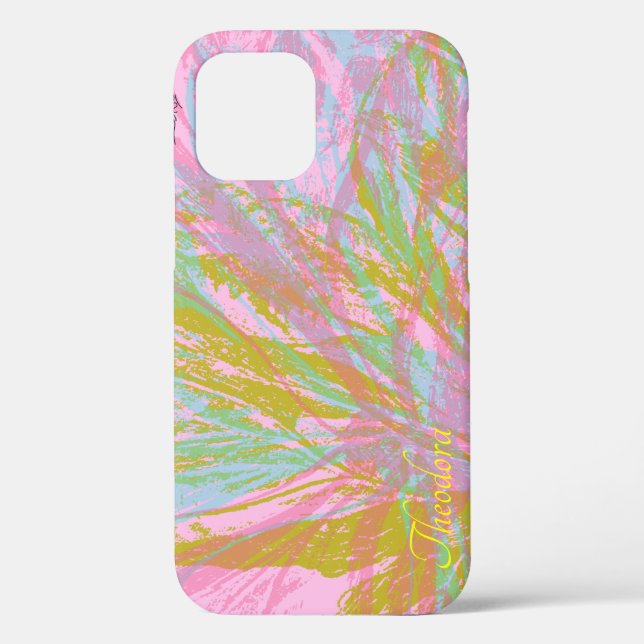 Abstract Gold Butterfly Pink Violet Case-Mate iPhone Case (Back)