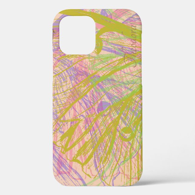 Abstract Gold Butterfly Pink Violet Case-Mate iPhone Case (Back)