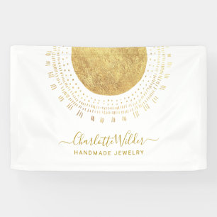 Abstract Gold Circle Handmade Jewellery Business C Banner