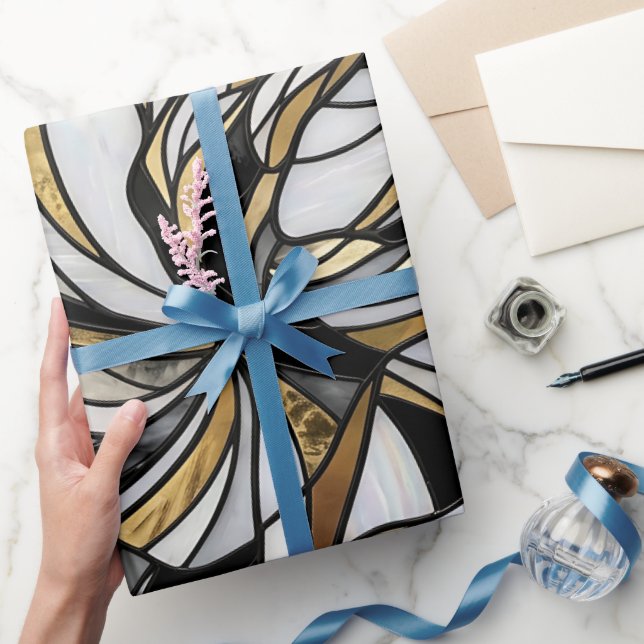 Abstract Gold Dancer Motion Wrapping Paper (Gifting)