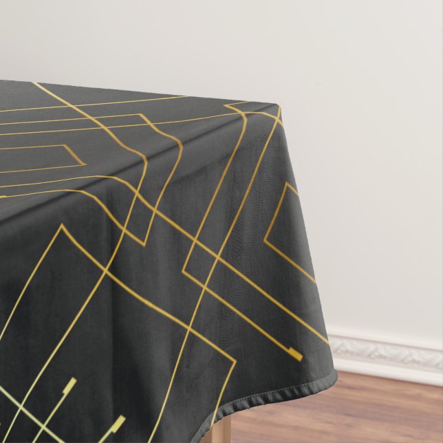 Abstract Gold Foil Tablecloth (In Situ)