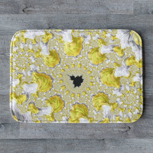 Abstract Gold Fractal Bath Mat (Creator Uploaded)