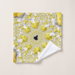 Abstract Gold Fractal Wash Cloth