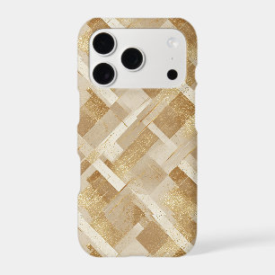 Abstract Gold Geometric Pattern with Metallic