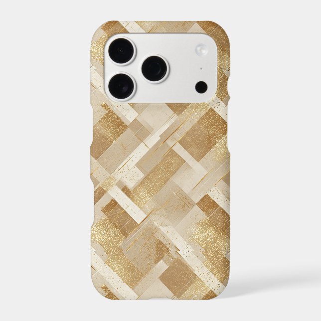 Abstract Gold Geometric Pattern with Metallic (Back)