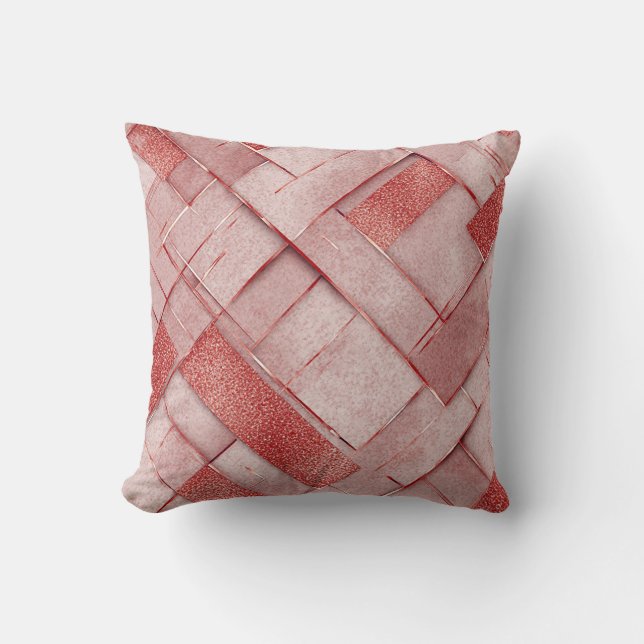 Abstract Gold Geometric Pattern with Metallic Cushion (Front)