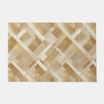 Abstract Gold Geometric Pattern with Metallic