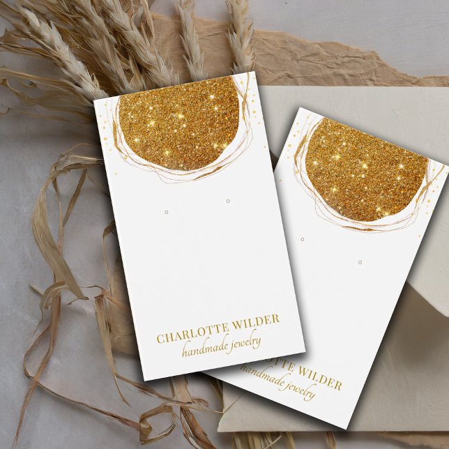 Abstract Gold Glitter Circle Earring Display Card (Creator Uploaded)