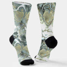 Abstract Gold & Grey Marble Stone Fluid Texture