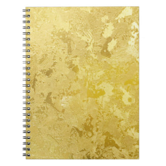 Abstract Gold Grunge Texture Background Notebook