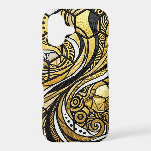 Abstract Gold Honeycomb Hexagon iPhone Cases