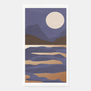Abstract gold landscape napkin