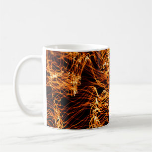 Abstract gold lights coffee mug