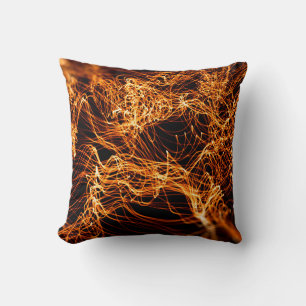 Abstract gold lights cushion