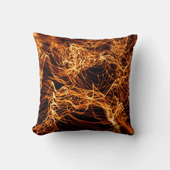 Abstract gold lights cushion (Front)