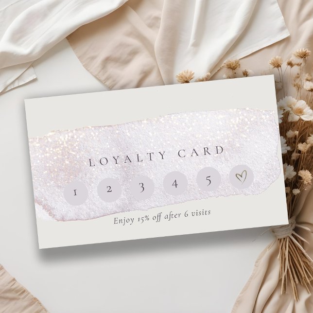 Abstract Gold Lilac Brush Stoke 6 Punch Loyalty Business Card (Creator Uploaded)