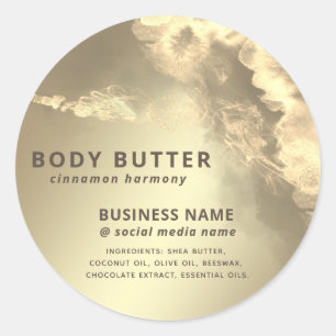 Abstract gold modern artistic ink product classic round sticker