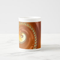 Abstract Gold Orange Gradient Spiral Fractal
