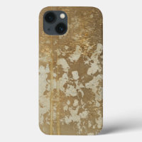 Abstract Gold Painting with Silver Speckles