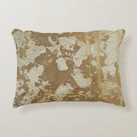 Abstract Gold Painting with Silver Speckles