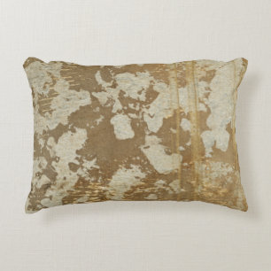 Abstract Gold Painting with Silver Speckles Decorative Cushion