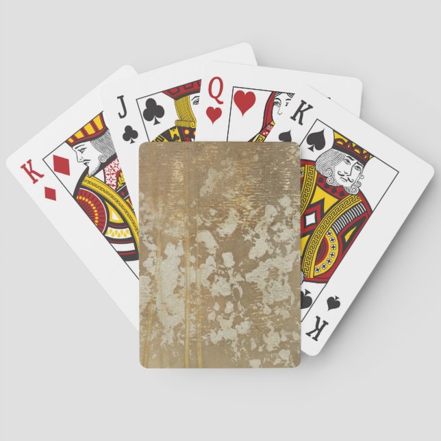 Abstract Gold Painting with Silver Speckles Playing Cards (Back)
