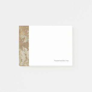 Abstract Gold Painting with Silver Speckles Post-it Notes