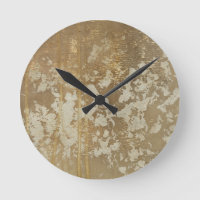 Abstract Gold Painting with Silver Speckles