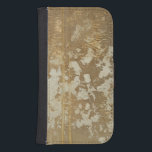 Abstract Gold Painting with Silver Speckles Samsung S4 Wallet Case<br><div class="desc">Megan Meagher created this abstract gold painting that features silver speckles. A very contemporary piece,  art lovers should add this piece to their collection ASAP!</div>