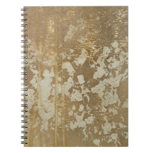 Abstract Gold Painting with Silver Speckles Spiral Notebook
