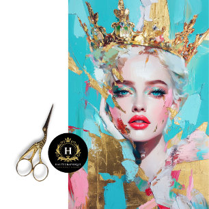 Abstract Gold Queen Decoupage Womens History Month Tissue Paper