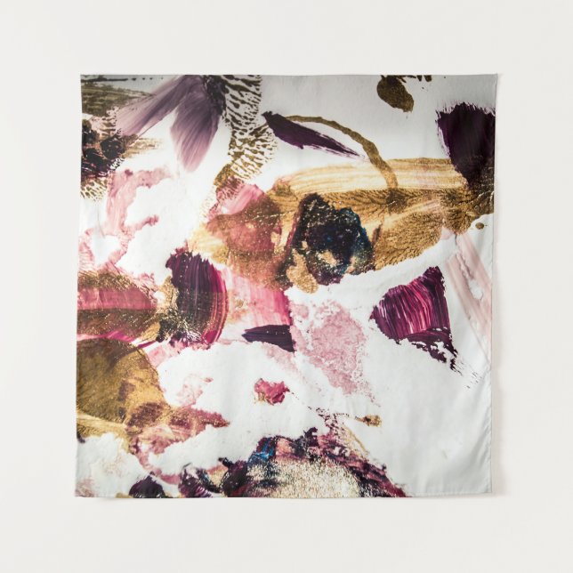 Abstract Gold Sparkles Creative Art Tapestry (Front)