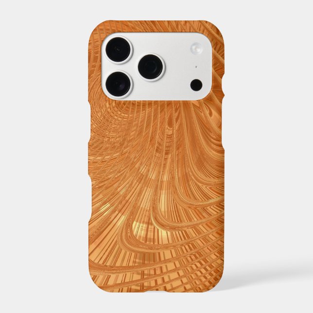 Abstract Gold Waves iPhone Case (Back)