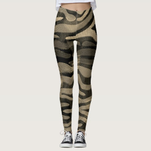 Abstract Golden Army Leggings