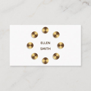 Abstract Golden Circles Element Design Business Card
