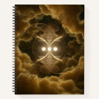 Abstract Golden Energy Spiral Notebook