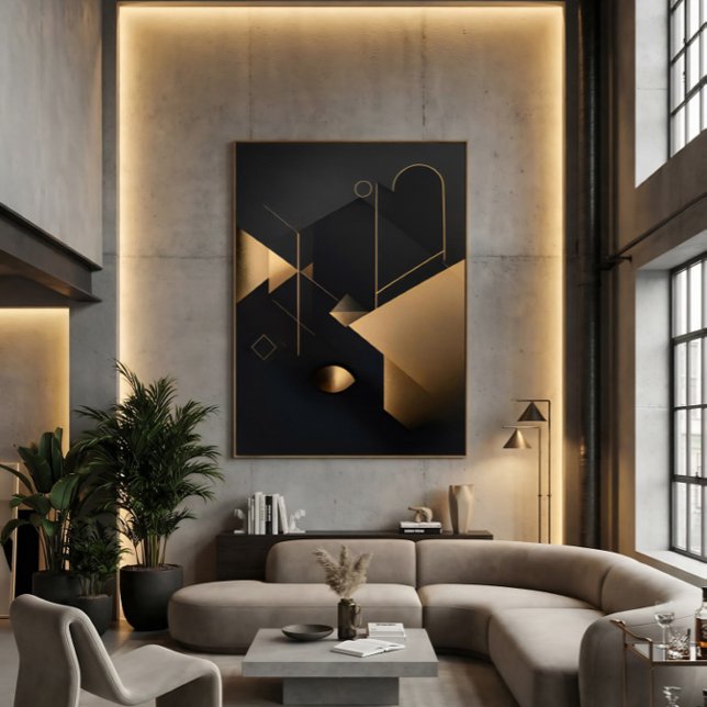 Abstract Golden Geometry Poster (Creator Uploaded)