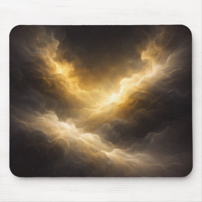 Abstract Golden Nebula Mouse Pad (Front)