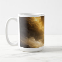 Abstract Golden Nebula Mug