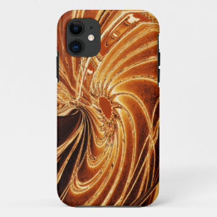 Abstract Golden Neon Flower iPhone 5 Case