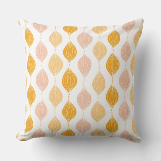 Abstract golden ogee pattern background cushion (Front)