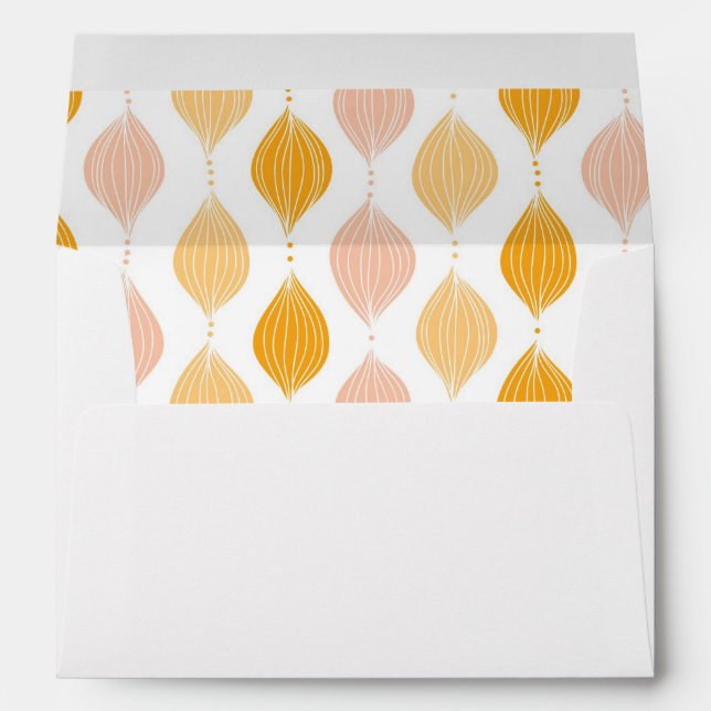Abstract golden ogee pattern background envelope (Back (Bottom))