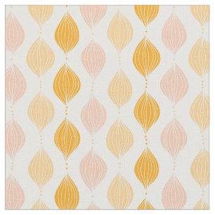 Abstract golden ogee pattern background fabric