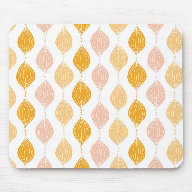Abstract golden ogee pattern background mouse pad (Front)