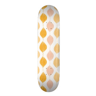 Abstract golden ogee pattern background skateboard