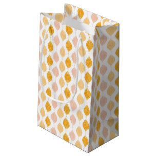 Abstract golden ogee pattern background small gift bag